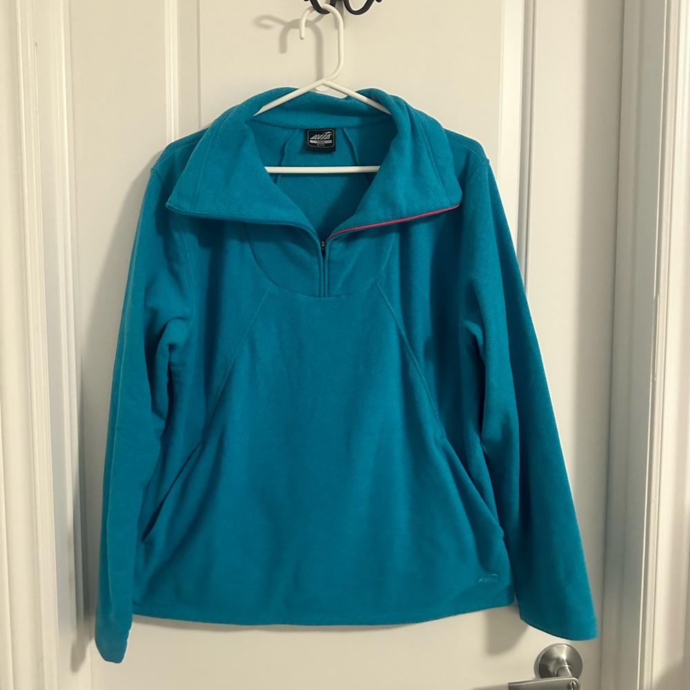 Polyester Blue Pullover Sweater